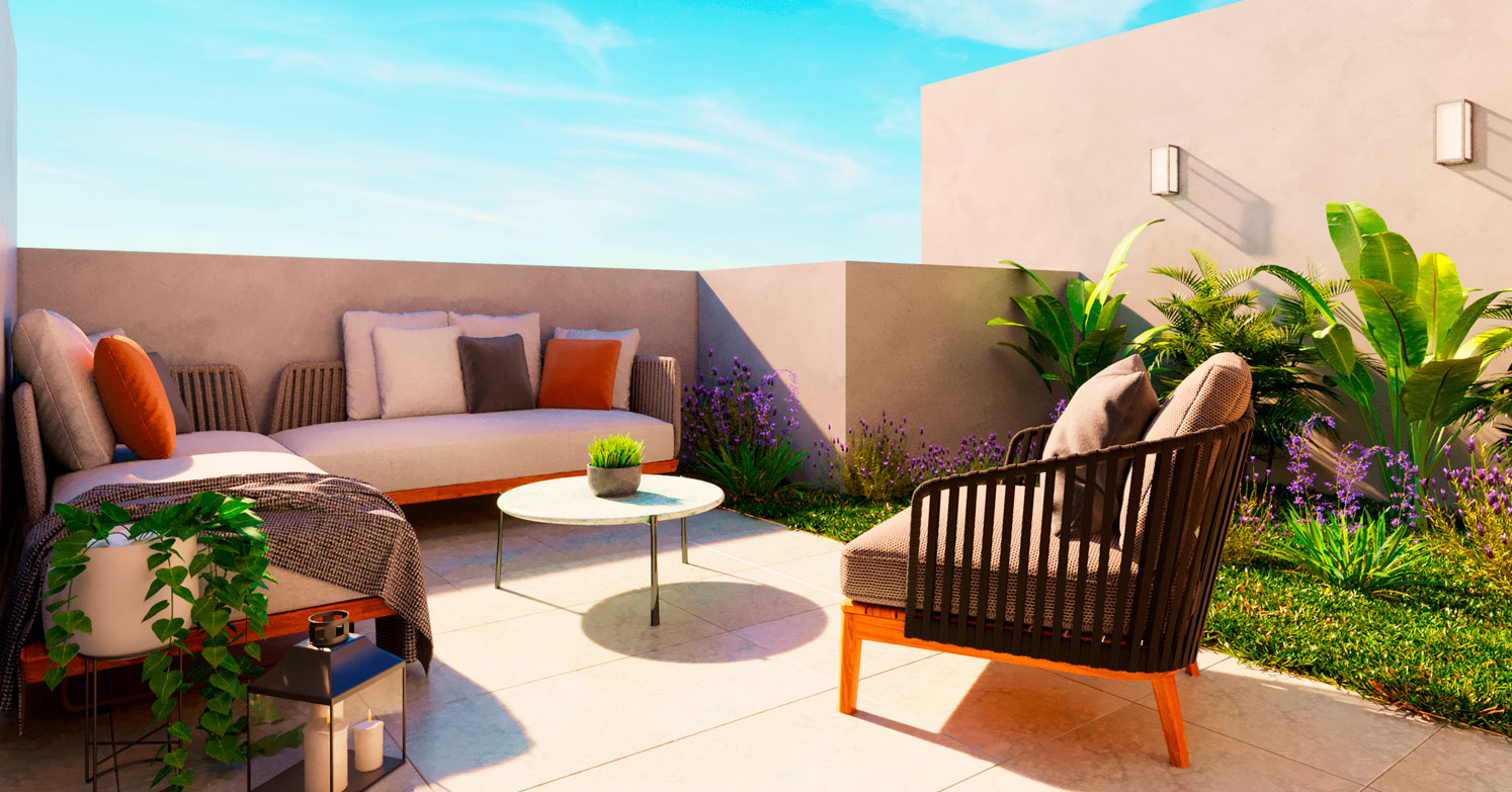 Terraza duplex area comun